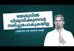 യേശുവിൽ വിശ്വസിക്കുന്നവർ നശിച്ചുപോകുകയില്ല
